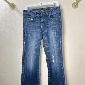 Cowgirl Tuff Bootcut Jeans Womens Size 28x35 Dark Wash Denim